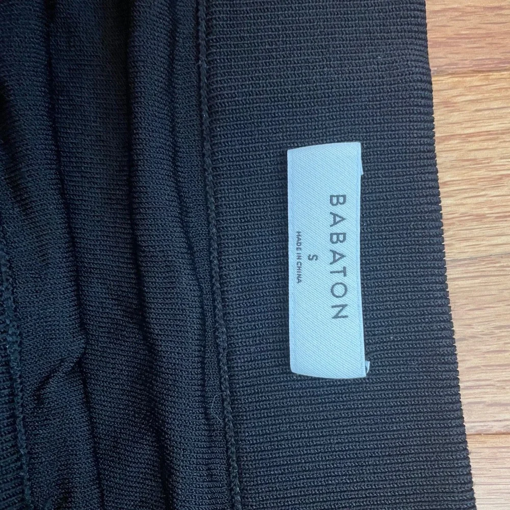 Babaton Black Knit Pencil‎ Skirt Bodycon Ribbed Dressy Career Professional